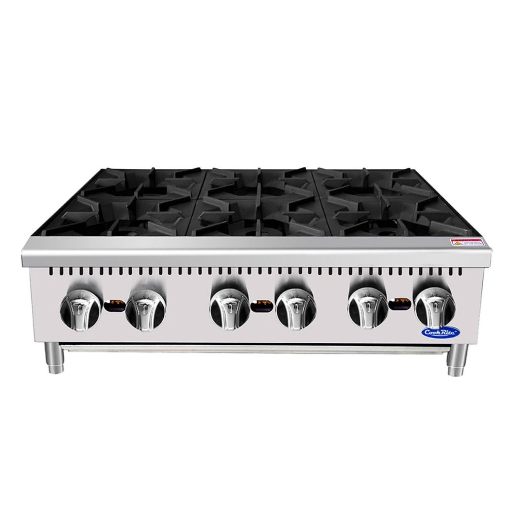 PARRILLA A GAS 6 QUEMADORES COOKRITE ACERO INOX. 430