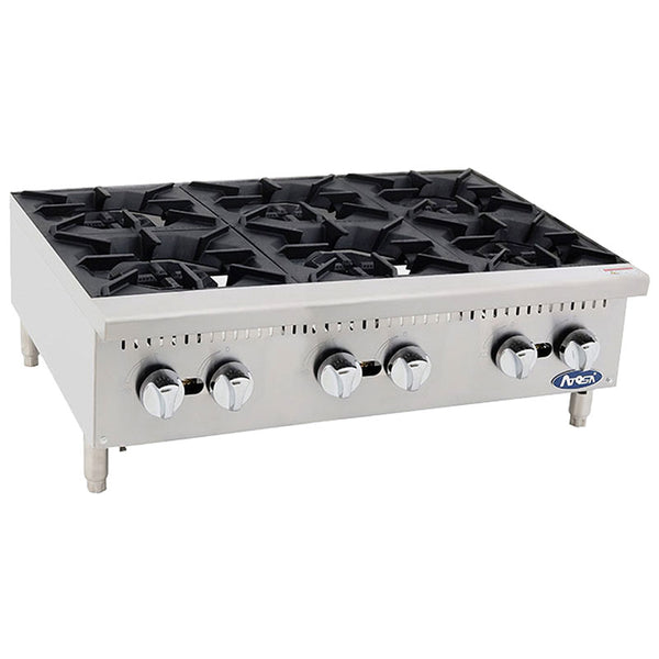PARRILLA A GAS 6 QUEMADORES COOKRITE ACERO INOX. 430