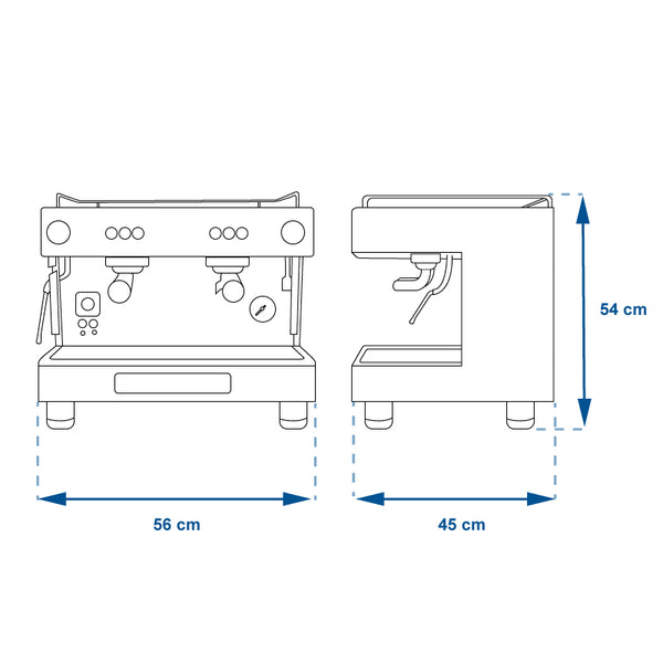 CAFETERA BAR ONE 2 GRUPOS PORTA MOVIL