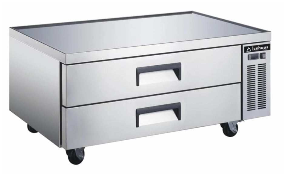 BASE REFRIGERADA 2 CAJONES ICEHAUSS 9 PIES 132 X 88 X 66 CMS A. INOX